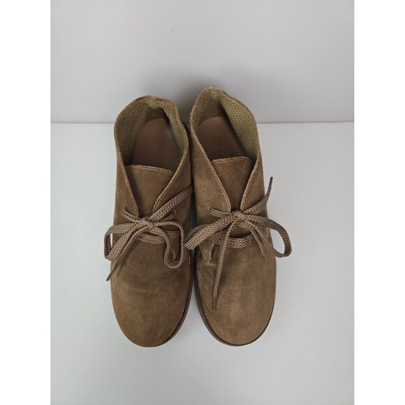 J. Crew Crewcuts K7 Macalister Suede Lace-Up Boys Boots Big Kids Sz 7 Brown Tan - Picture 3 of 12